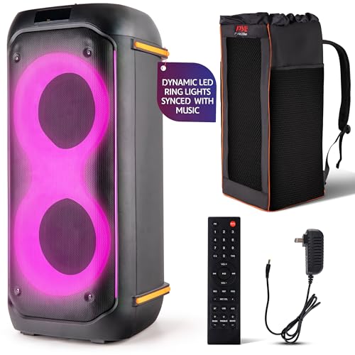Pyle Compact Bluetooth PA Party Speaker System, 160W Dual 6.5