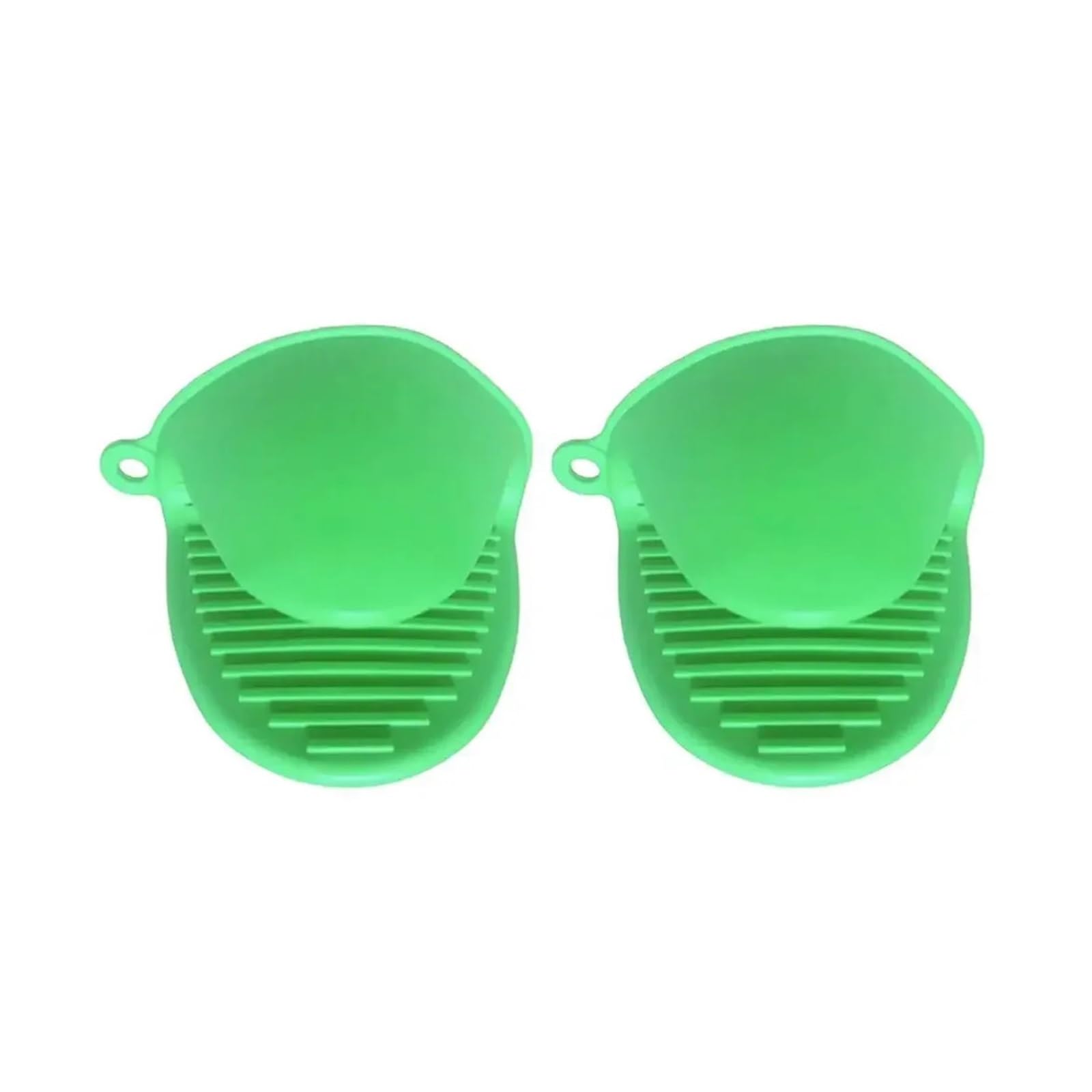 2pcs Silicone Cooking Pinch Grips Oven Mitts Potholder Mini Gloves For Kitchen Baking Air Fryers Microwaves BBQs(2pcs Green)