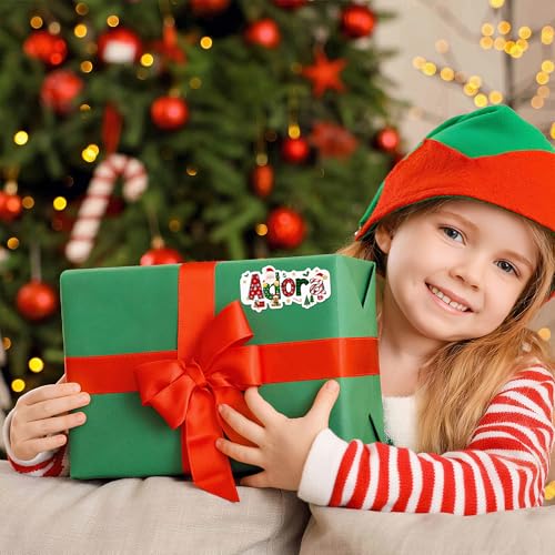 Image of Personalized Christmas Stickers | 2 Sheets with 28 Stickers