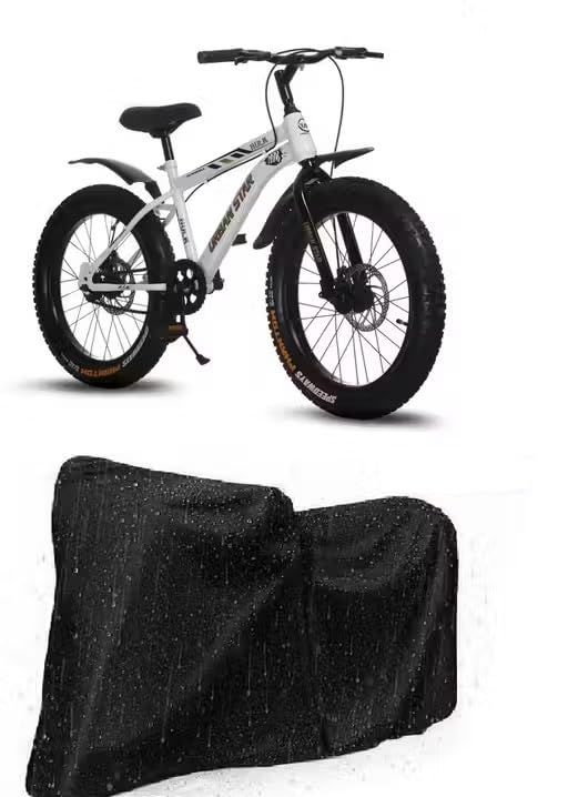 Image of Waterproof Blue Bicycle Cover - Dustproof, UV Resistant Cycle Cover Black