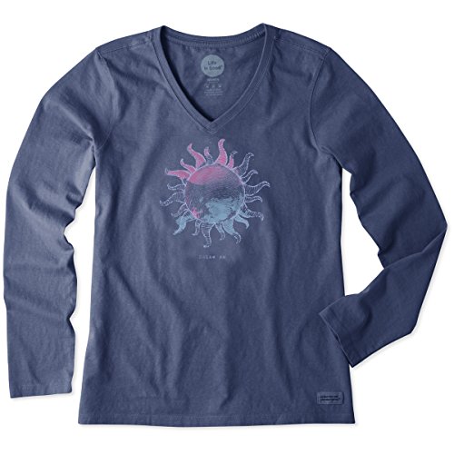 Life is good Women's Long Sleeve Sun Shine On Vee Crusher Tee