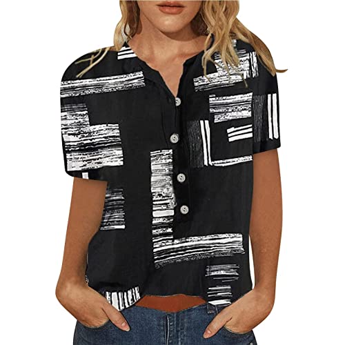 top Tunika Pullover Baumwolle Damen Kurze Hose Damen elegant Trachtenbluse...