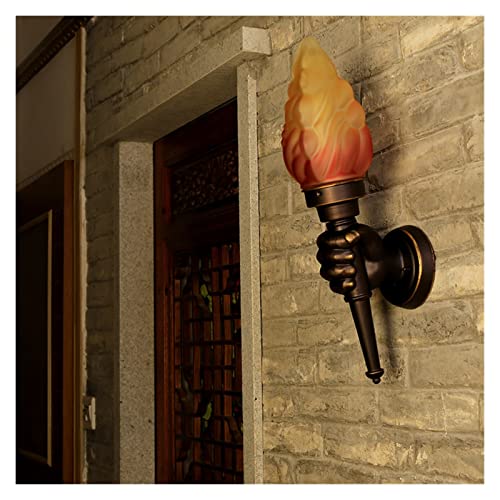 Applique murale torche main gauche café AHLOKI éclairage extérieur intérieur - 7