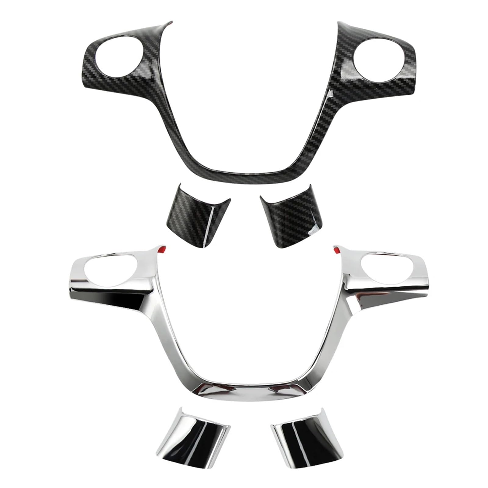 NOZADO 3 pz/set accessori per lo styling dell'auto copertura del volante adesivo decorativo adatto per Ford Focus 3 MK3 2012-2014 KUGA 2013-2015 adesivi per riparazione volante auto stampaggio