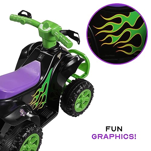 Image of Monster Jam 6V ATV Quad for Kids - Powerful and Safe Ride-On Toy with Rechargeable Battery - Forward and Reverse Driving - Max Weight Capacity of 55 LBS - Ages 2-3 Years