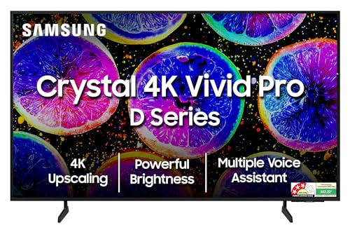 Image of Samsung 189 cm (75 inches) D Series Crystal 4K Vivid Pro Ultra HD Smart LED TV UA75DUE77AKXXL (Black)