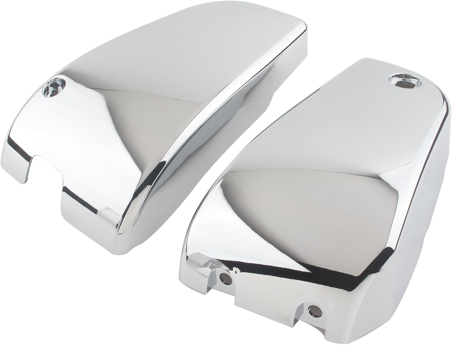 Motorcycle Left & Right Battery Side Covers Fairing Kit Compatible with Kawasaki Vulcan VN 1500 VN1500 Nomad Classic 1996-2017 (Chrome)