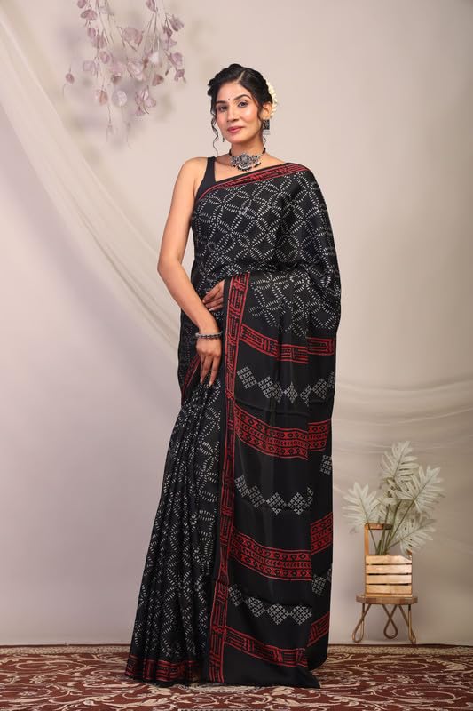 Anuttara black bhagalpuri silk saree – image 6