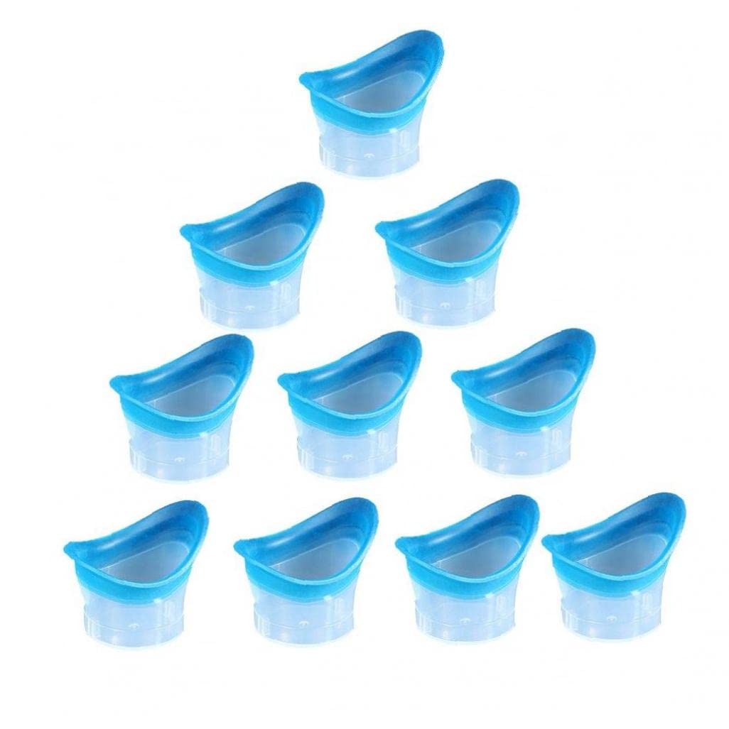Casiler Blue 10Pcs Silicone Eye Wash Cup Eye Bath Cup For Refresh And Clean Tired Eyes