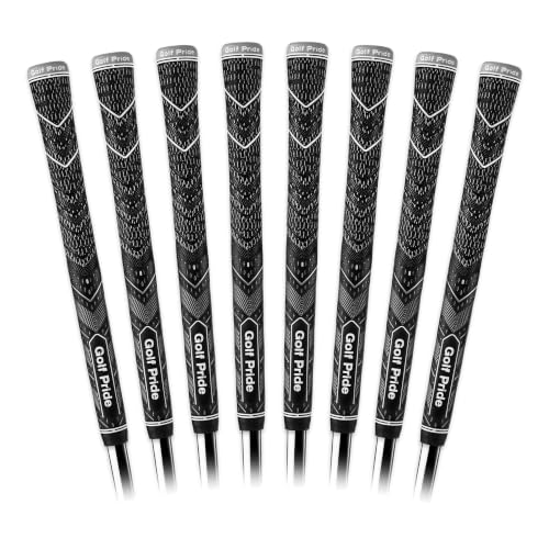 Golf Pride MCC Plus4 Golf Club Grip, Black/Grey, Standard, 8 Pack