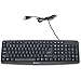 Verbatim Slimline Wired Keyboard USB Plug-and-Play Numeric Keypad Adjustable Tilt Legs Corded Full-Size Computer Keyboard Compatible with PC, Laptop - Frustration Free Packaging Black 99201