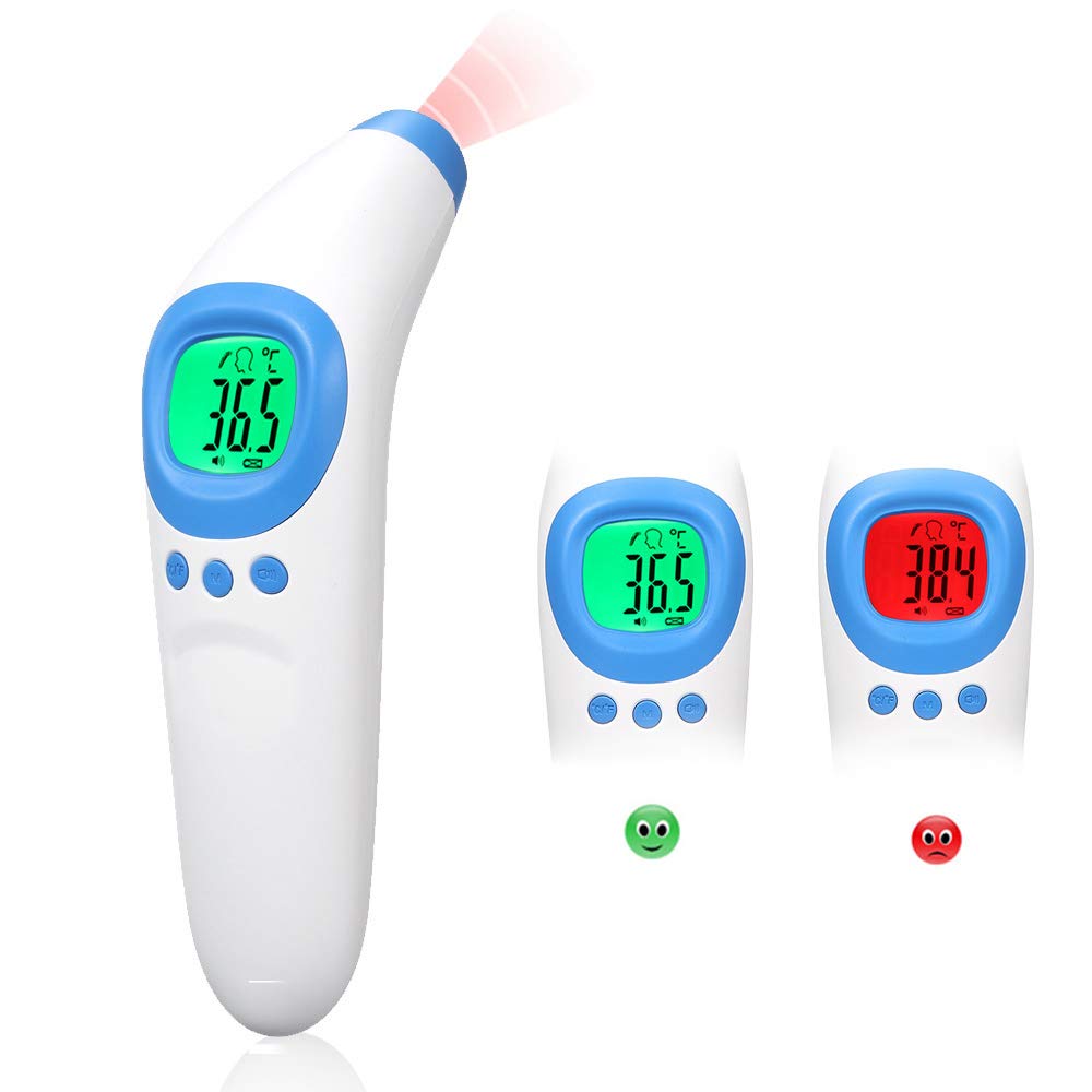 AOV Infrared Thermometer, Medical Non-Contact Digital Thermometer Gun with LCD Display, Instant Accurate Reading, °F/°C Forehead Thermometer for Kids and Adult