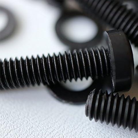 20 Pack Black Pan Head Screws and Nuts Cover