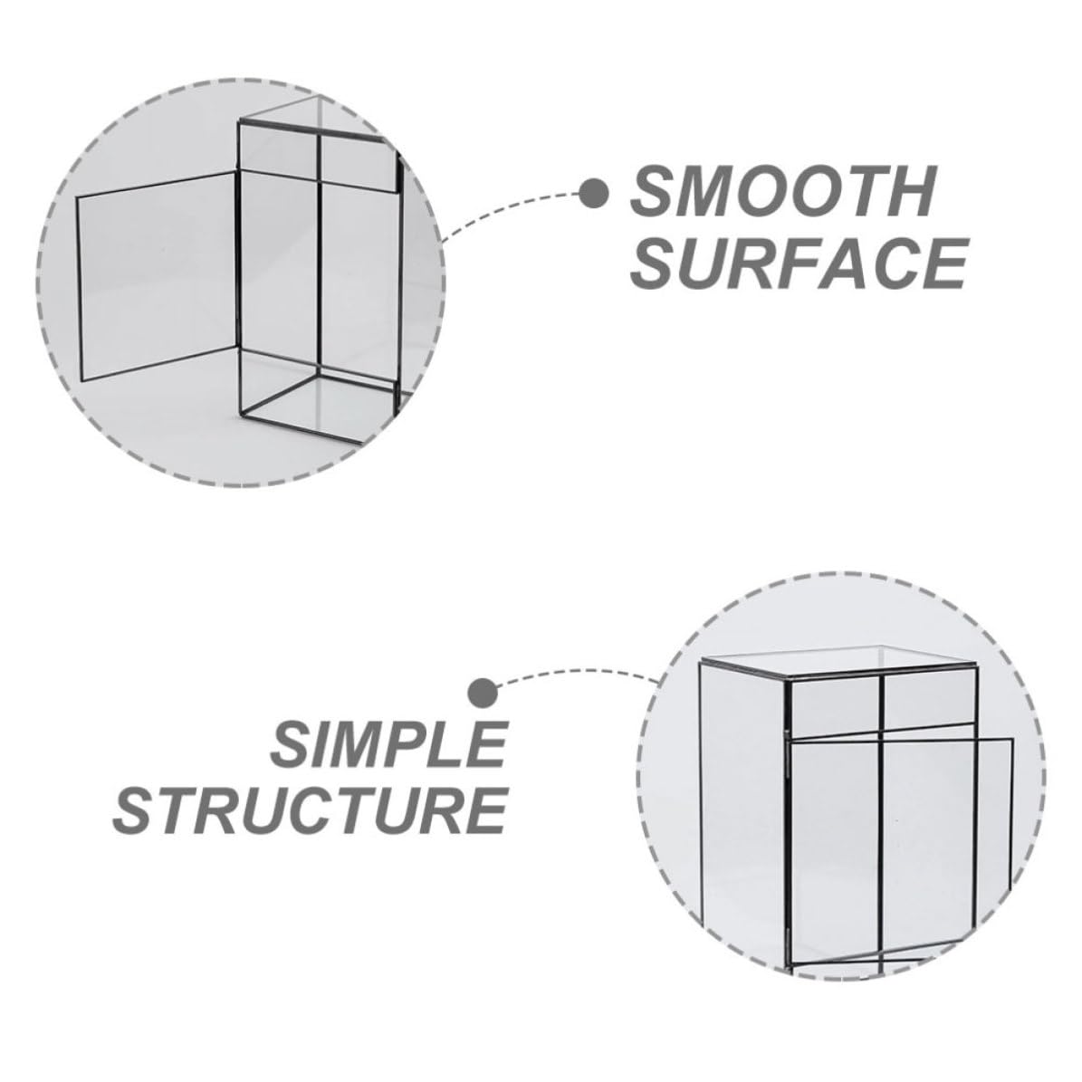 Glas Terrarium aus Glas und Zinn Stabiles Mikro Landschafts Pflanzgefäß für Tischdekoration Kreative Kleine Glasvase für Wohnzimmer und Büro