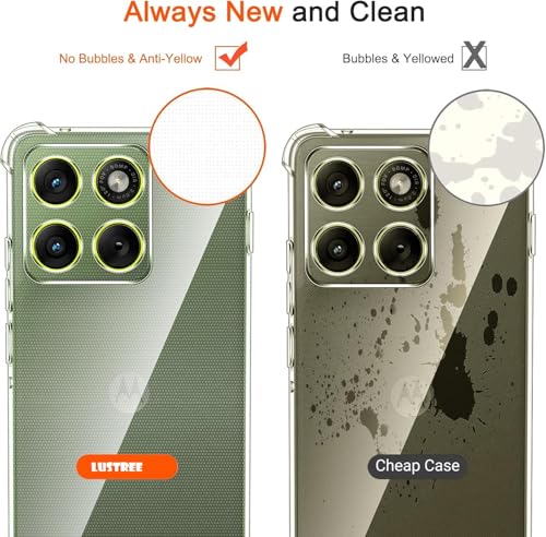 Image of Lustree Compatible with Moto Edge 70 Back Cover | Shockproof Slim Protective Case | Anti-Slip Grip | Camera Lens Protection | Flexible TPU | Scratch-Resistant Phone Cover Compatible with Moto Edge 70