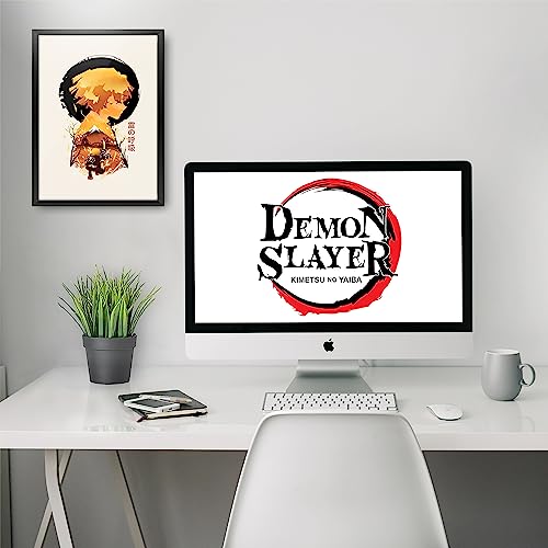 Image of MCSID RAZZ - Demon Slayer - Thunder Breather - Zenitsu Design A4 Size Poster (With Frame) - Best Gift For Demon Slayer Fans /Best Artifacts To Your Home & Decor /For Anime Fandom