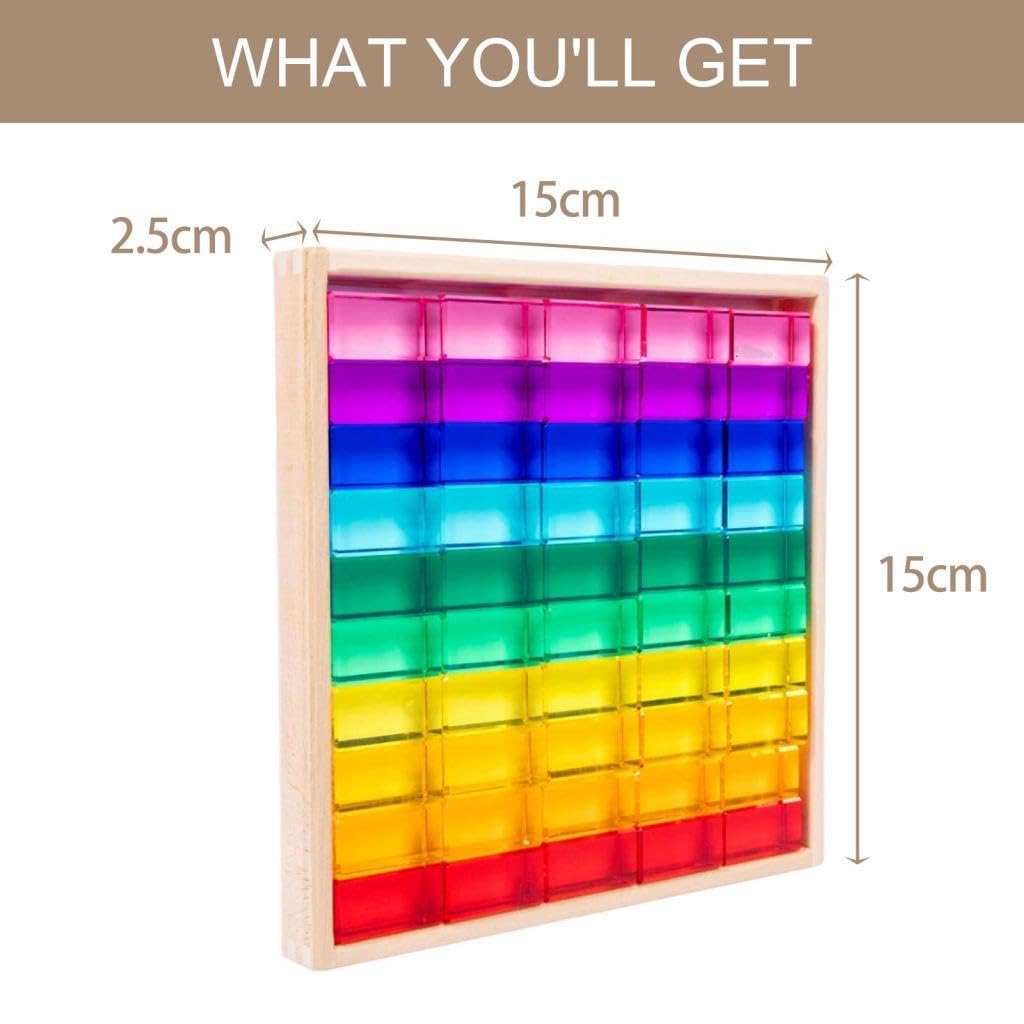 Set di Costruzioni Arcobaleno, Gioco di Impilamento, Costruzioni per La Percezione Dei Colori