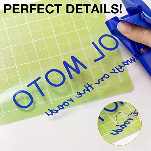 Image of HTVRONT HTV Vinyl Rolls Blue Heat Transfer Vinyl - 12 inch x 20ft Blue HTV Vinyl for Shirts, Iron on for All Cutting Machines - Easy to Cut & Weed for Heat Transfer Design