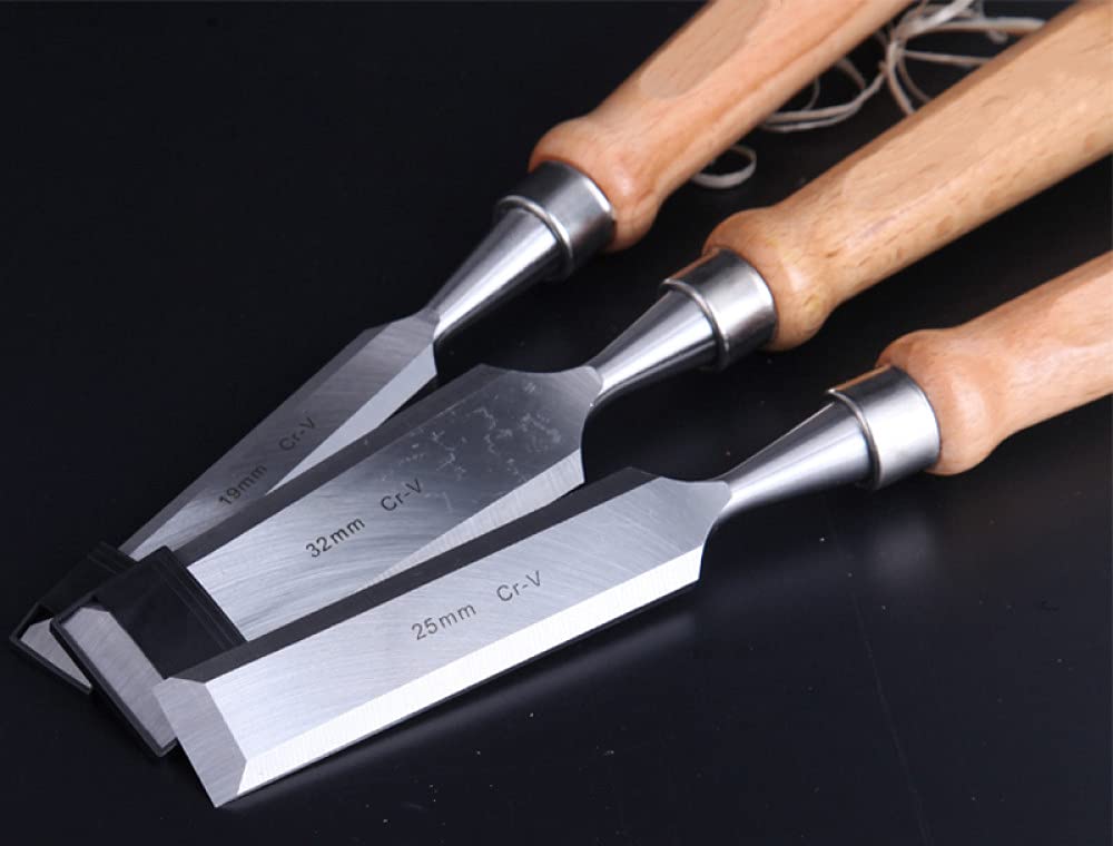 7 stks 6-51mm Houtbewerking Beitel Set Timmerman Gereedschap Platte Houtbewerking Beitels Carving Mes Schrijnwerkers Guts Carving Hout Tool, 7 stks