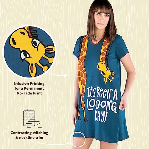 Image of Lazy One Women's Novelty Nightshirt - Funny Cotton Nightgown, Cute V-neck Sleep Shirts, Women's Sleepwear