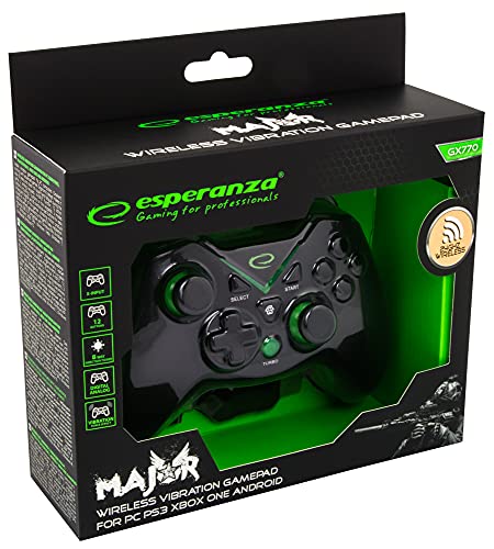 Mando gaming PC USB Esperanza EGG112K controlador compatible con consola PS3 negro 6
