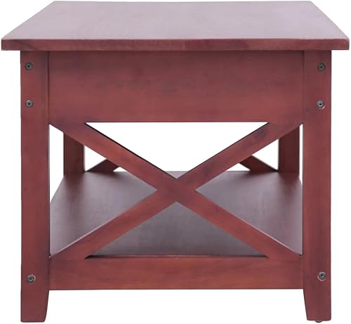 Miniatura 6 de Coffee Table Brown 39.4x21.7 x18.1 Solid Mahogany Wood Living Room Center Table End Tables Living Tables Mesa De Centro para Sala for Dining Room