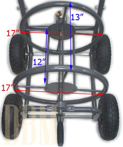 Portable Mobile Garden Hose Reel Cart with Wheels 225 ft. x 5/8 inch