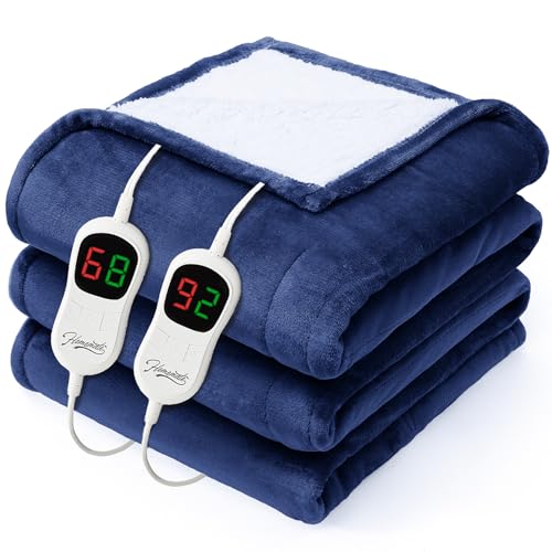 Homemate Electric Heated Blanket Queen - 84'x90' Heating Bed Blankets Throw with 10 Heating Levels...