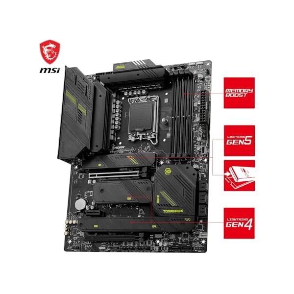 MSI MAG Z790 TOMAHAWK WIFI Motherboard ATX - Supports Intel Core 12/13th Gen Processors, LGA 1700, DDR5 Boost (7200+MHz/OC), 1 x PCIe 5.0 x16, 1 x PCIe 4.0 x16, 5 x M.2 Gen4, 2.5Gbps LAN, Wi-Fi 6E - Image 4