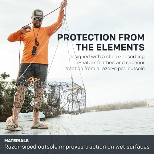 Image of Grundens Men's FishFinder Sandals | Quick-Drying, Comfortable, and Versatile Mens Flip Flops with Enhanced Traction & Full Arch Support for Fishing and Outdoor Wear