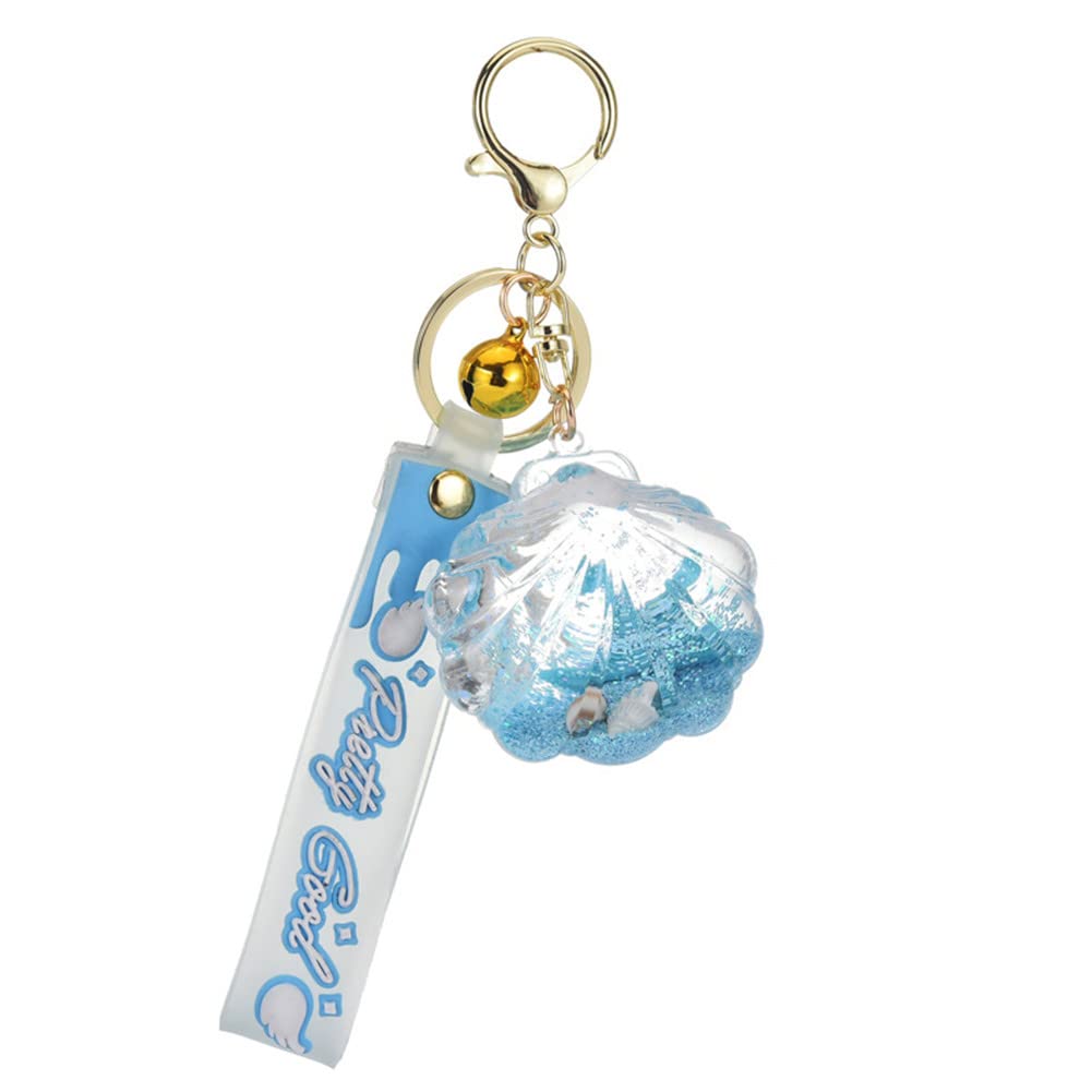 KUPOOL Cute Starfish Pendant Beach Creatures Starfish Key Chain Transparent Aquarium Ocean World Series Decor Car Keys Bag Backpack Charm Accessories Cartoon Animal Gift for Friends Girlfriend, Blue