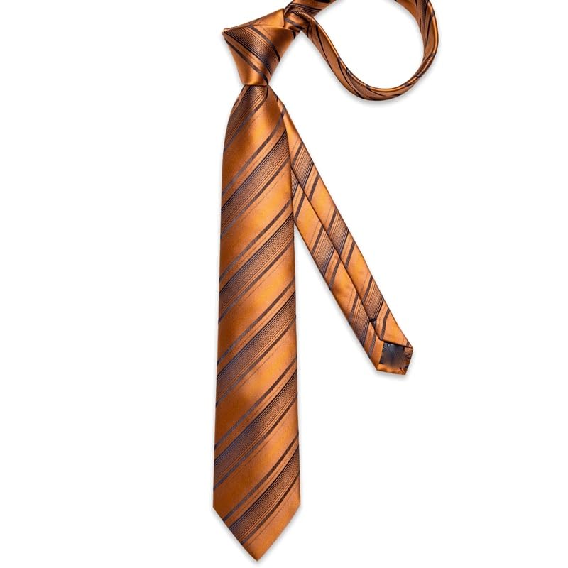 Set de corbata de seda para hombre con pañuelo y gemelos miniatura 4