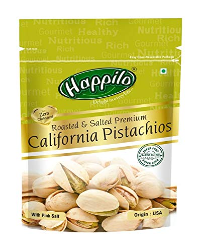Image of Happilo 100% Natural Premium Whole Cashews, 200g & Premium Californian Roasted and Salted Pistachios, 200g & 100% Natural Premium Californian Almonds, 200g