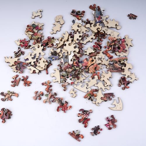 CENPEK Wooden Jigsaw Puzzles, Wise Bird Wooden Puzzles for Adults Unique Shaped Animal Wood Puzzles, Wooden Animal Puzzles for Adults - Image 2