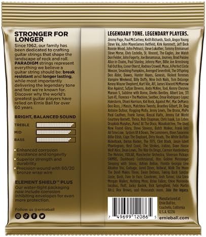 Ernie Ball Paradigm Medium Light 80/20 Bronze Acoustic Guitar Strings, 12-54 Gauge (P02086) image 4
