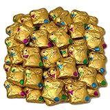 Easter Bunnies Bulk Pack Foil Chocolate Bunny– Milk Chocolate Bunny Shapes Individually Wrapped Ideal for Easter Egg Hunts Party Favours & Gifting- 25 Pcs