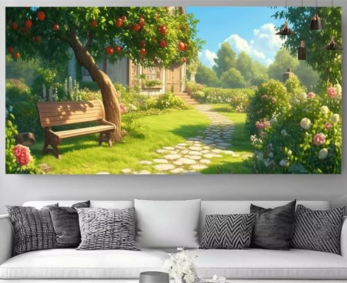 Diamond Painting XXL Forêt 60x120cm Broderie Diamant Fleurs M-Y441