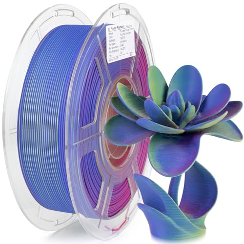 Image of iSANMATE Matte Tri Color PLA Filament 1.75mm, 3-in-1 Color Coextrusion 3D Filament, Magic Color Change Filament 1.75mm,Dimensional Accuracy + /- 0.03 mm,1 KG Spool
