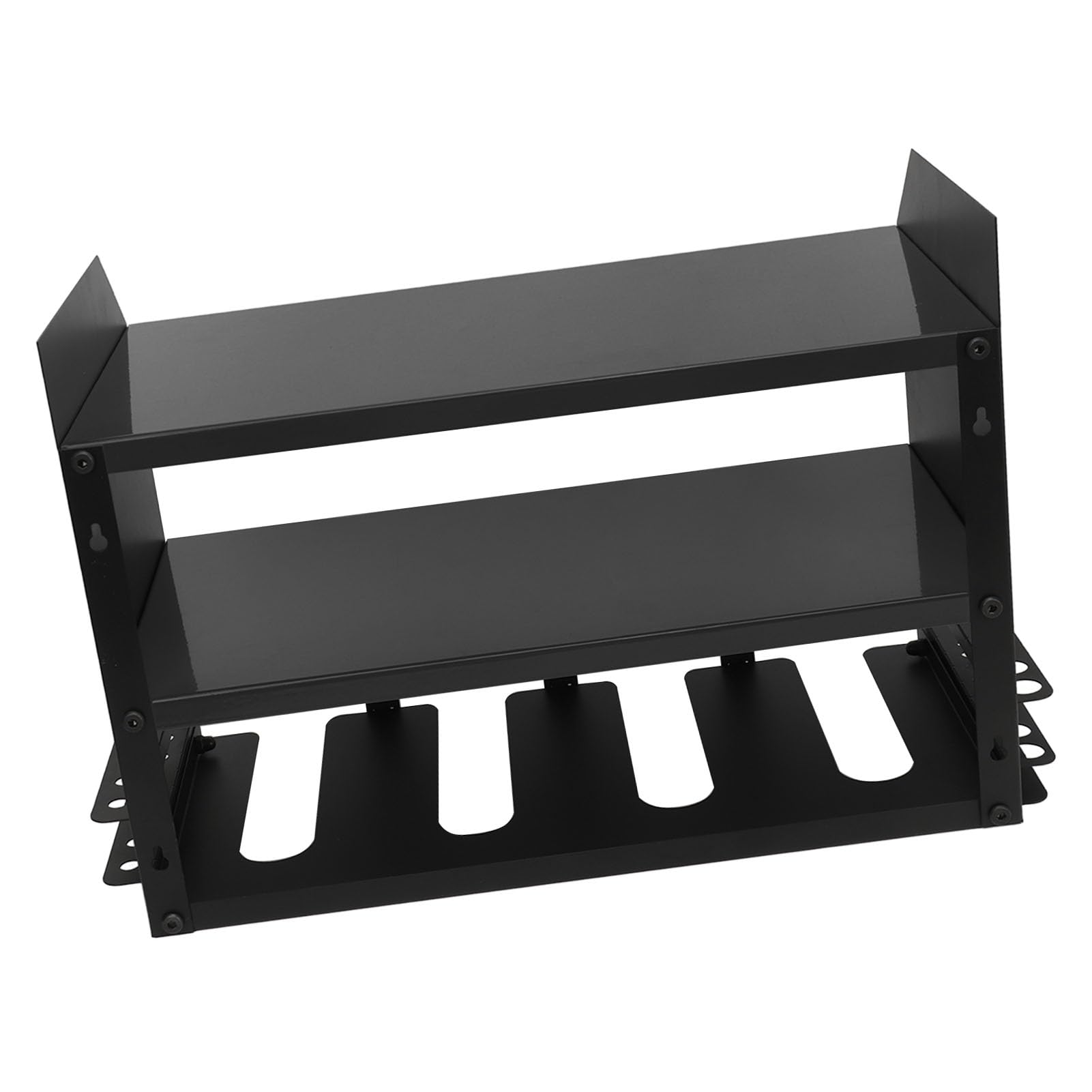 AUNMAS Kompaktowy Organizer na Elektronarzędzia, 4-miejscowy Uchwyt na wiertarkę do Montażu ścianie, Półka Zajmująca Mało Miejsca do Warsztatu, Garażu Magazynowego, Wielofunkcyjny Stojak Wiertarki i
