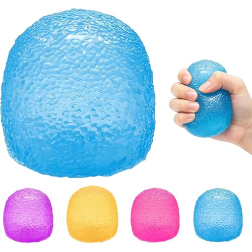 4/1Pc Gumdrop Squishy Toys Textured Sweet Candy Strees Ball Sensory Fidget Toys for Anxiety Relief Squeeze Relax Slow Rising Gum Drop Squishy Desk Toys Adults Gifts Party Favors (Blue)