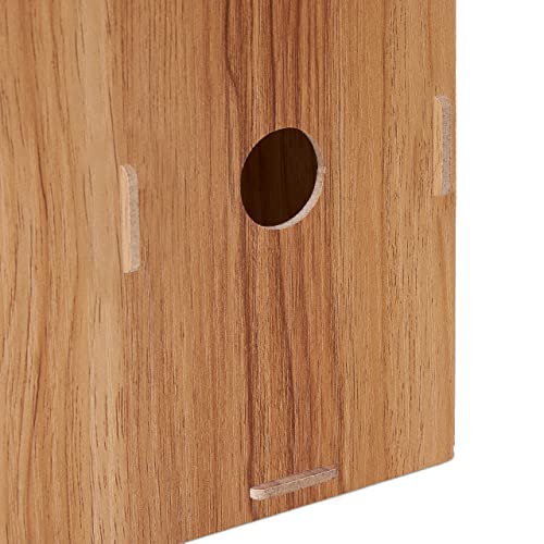 Relaxdays Stehsammler, 2 Schuber, DIN A4, Hefter & Akten, Büro- & Schulorganisation, Zeitschriftensammler, MDF, braun