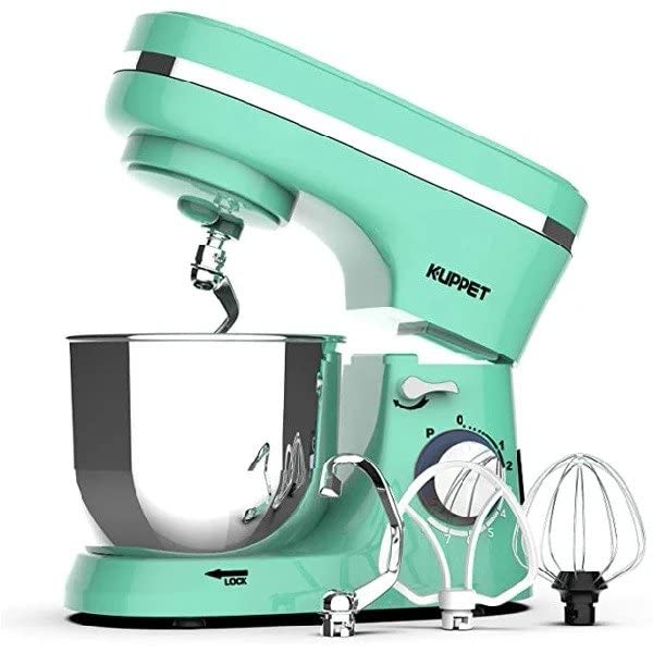 Stand Mixer With Attachments 380W, 8-Speed Tilt-Head Food Mixer Tilt-Head Food Mixer with Dough Hook, Flat Beater, Whisk, Splash Guard, for Baking Bread Cake Cookie Pizza Salad Egg