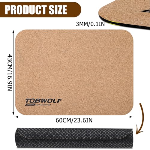 Image of TOBWOLF Non-Slip Workout Mat for Ellipse Leg Exerciser, Ellipse Machine Mat, Exercise Mat for Under Desk Ellipticals, Suitable for Electric Seated Foot Pedal Exerciser, Stability & Floor Protection