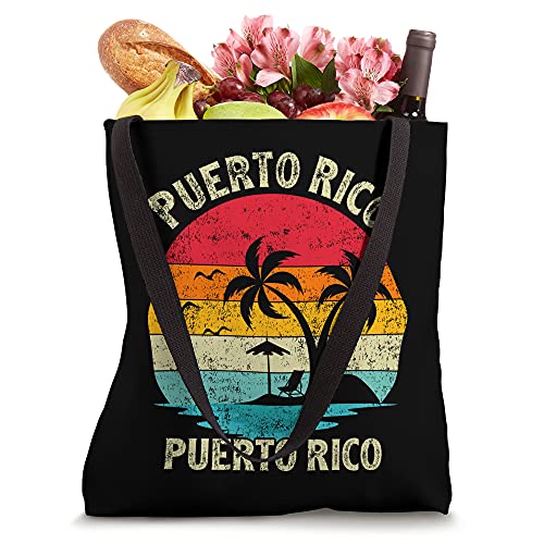 Bolso tote vintage retro para vacaciones familiares con diseño de San Juan, Puerto Rico y playa miniatura 4