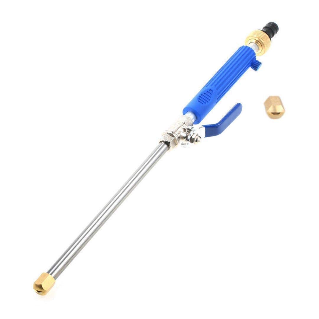 Pistola de agua de alta presión para lavado de coche, boquilla de manguera rociadora para limpieza de jardín y aspersor, herramienta de varita azul para riego y limpieza eficientes