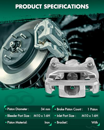 Image of SCITOO Rear Brake Calipers With Bracket 18B5002 18B5003 Fit For Ford For Fusion 06-12 For Lincoln MKZ 07-12 For Lincoln Zephyr 06 For Mazda 6 06-13 For Mercury Milan 06-11 For Pontiac Vibe 09-10