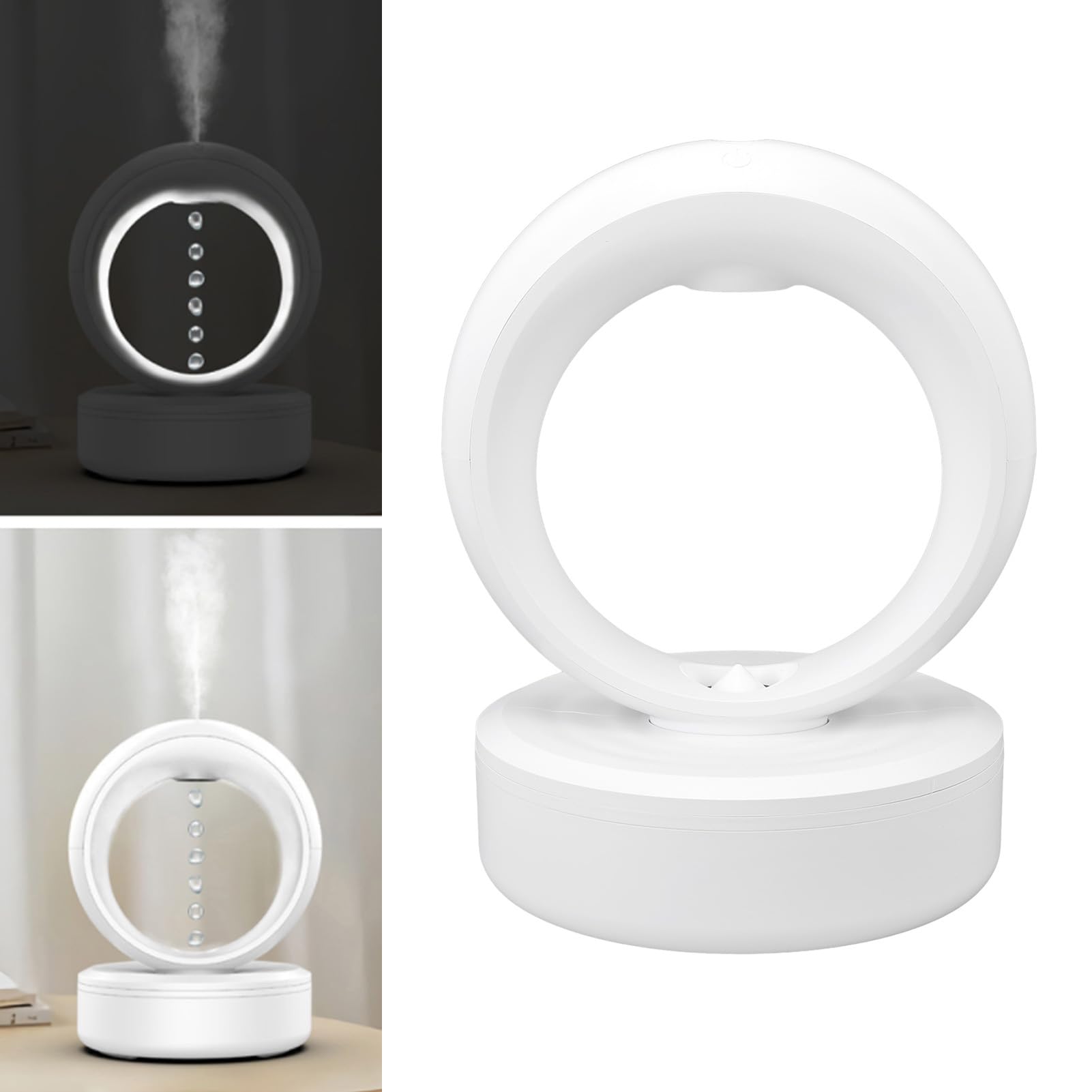 Humidificador Antigravedad de 680 Ml, Humidificador de Niebla Grande, Goteo de Agua Ultrasónico, Difusor de Aromaterapia de Niebla Fría, Humidificador de Gotas de Agua Flotante,