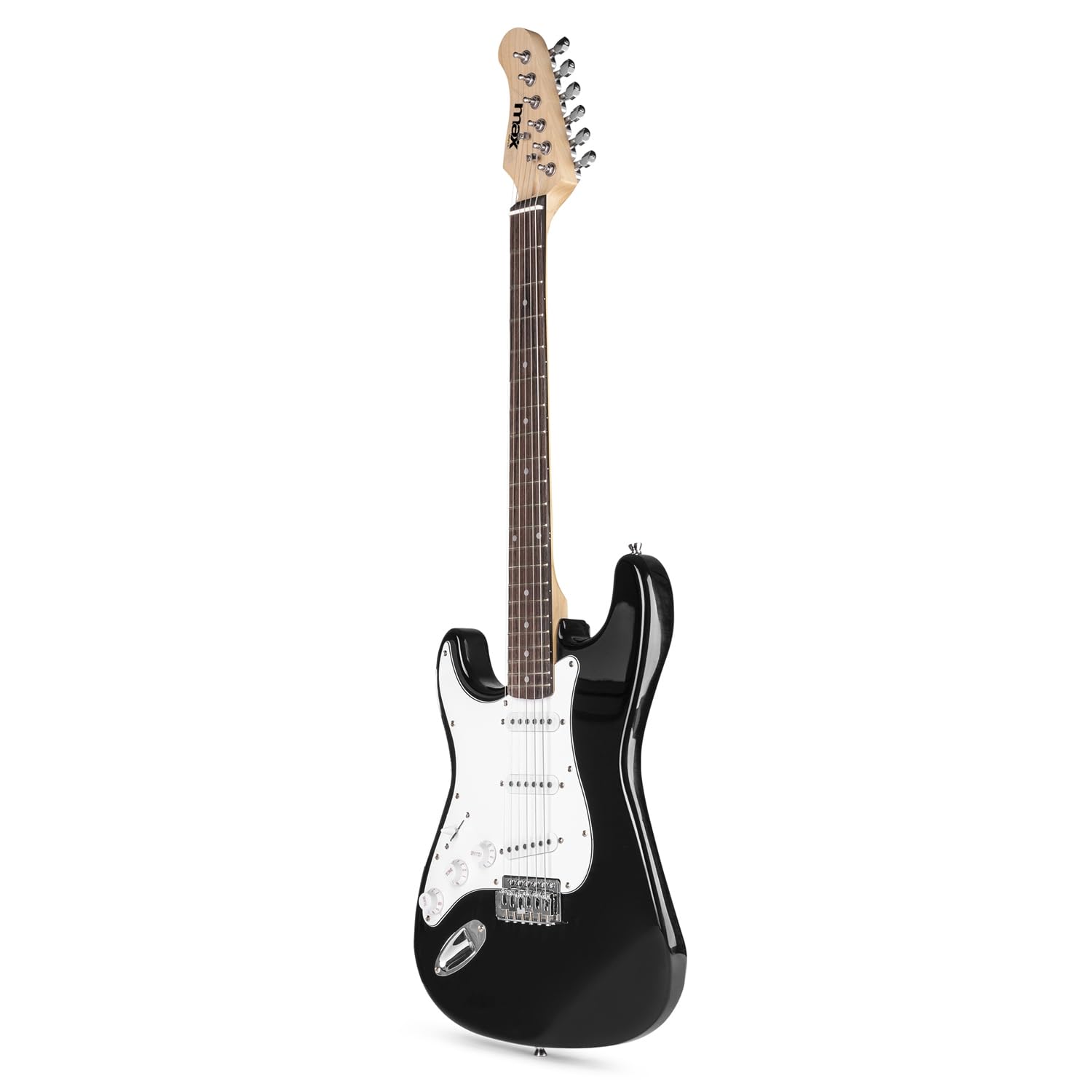 Max GigKit Linkshänder Gitarre Set, E Guitar, Elektrogitarre mit Verstärker 40 Watt, Tasche, Plektrum, Gurt, Stimmgerät, Instrumentenkabel, Ersatzsaiten, 4/4 Electric Guitar, E Gitarren Set