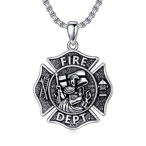 925 Sterling Silver St Michael/St Christopher Oval Round Medal Archangel Cross Necklace with 22”+2” Chain