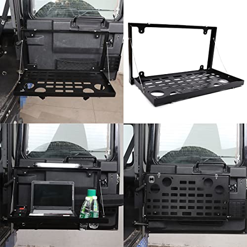 YIWANG Aluminum Alloy Car Rear Door Foldable Table Cargo Shelf Storage Tailgate Table for Land Rover Defender 2004-2022 90 110 Accessories (for Defender 2004-2019)